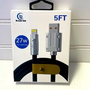 Breeze Link Lightning I Phone 5 ft Phone Cord-NIB